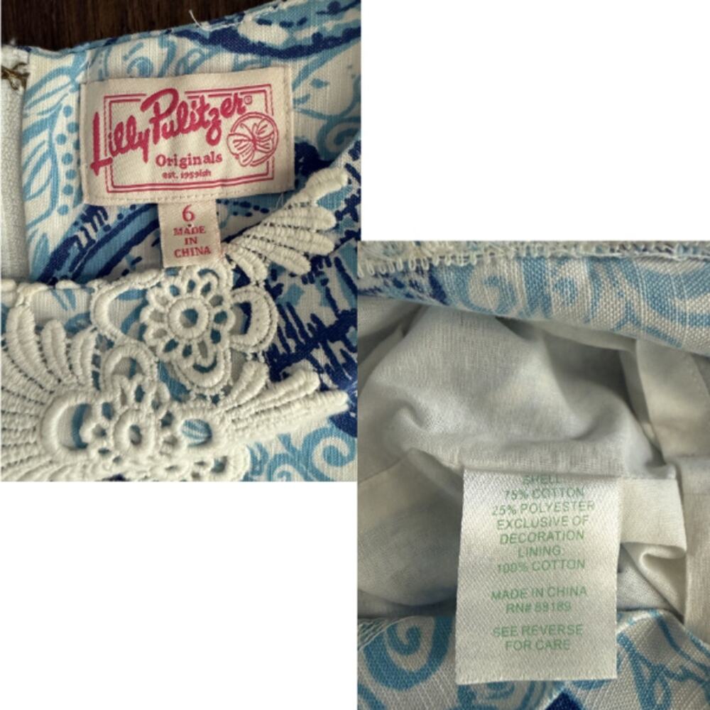 Lilly Pulitzer Originals Worth Shift Dress Sz 6 - Picture 6 of 6